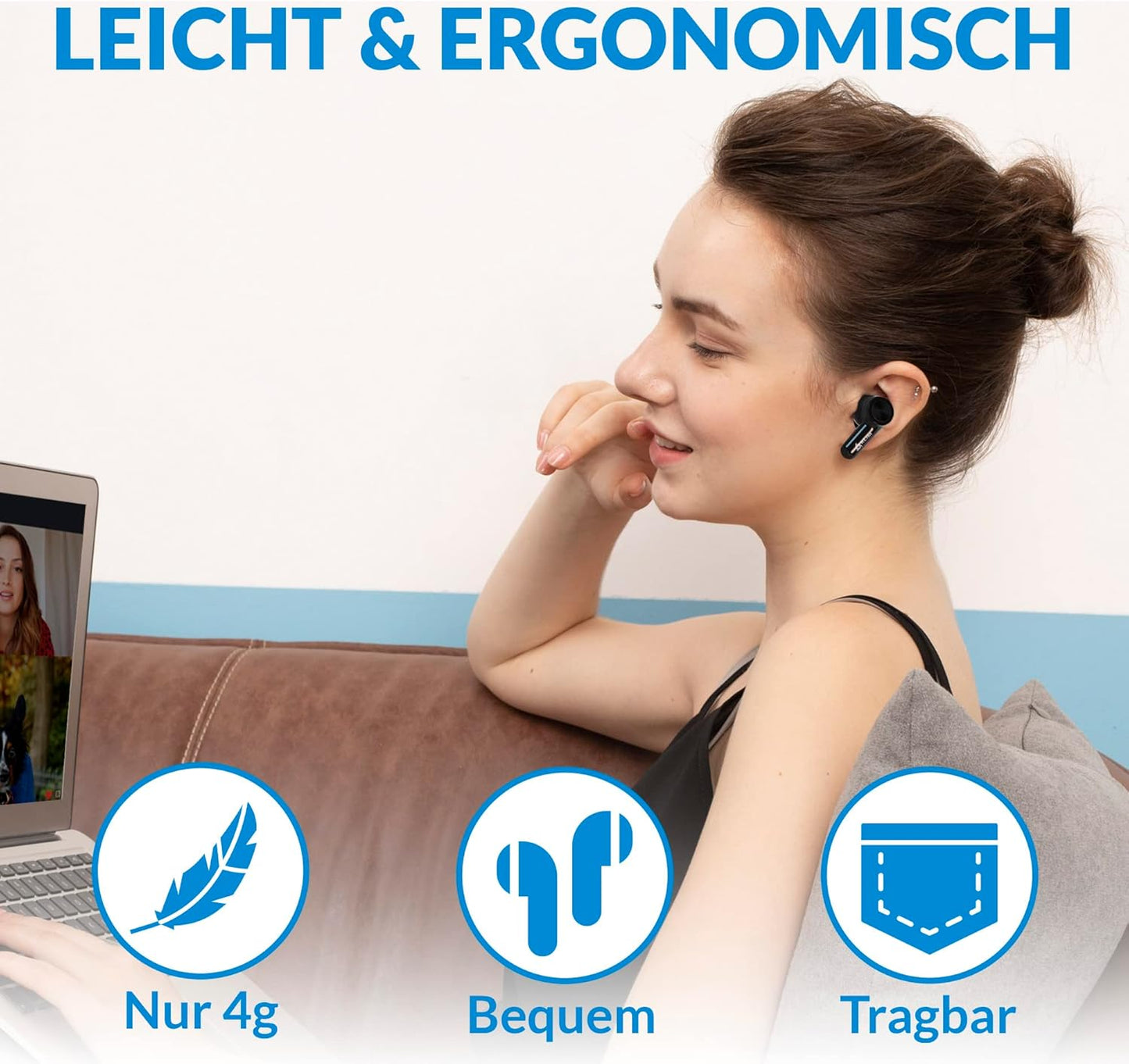 Pods V2 In-Ear-Kopfhörer mit ANC, Schwarz