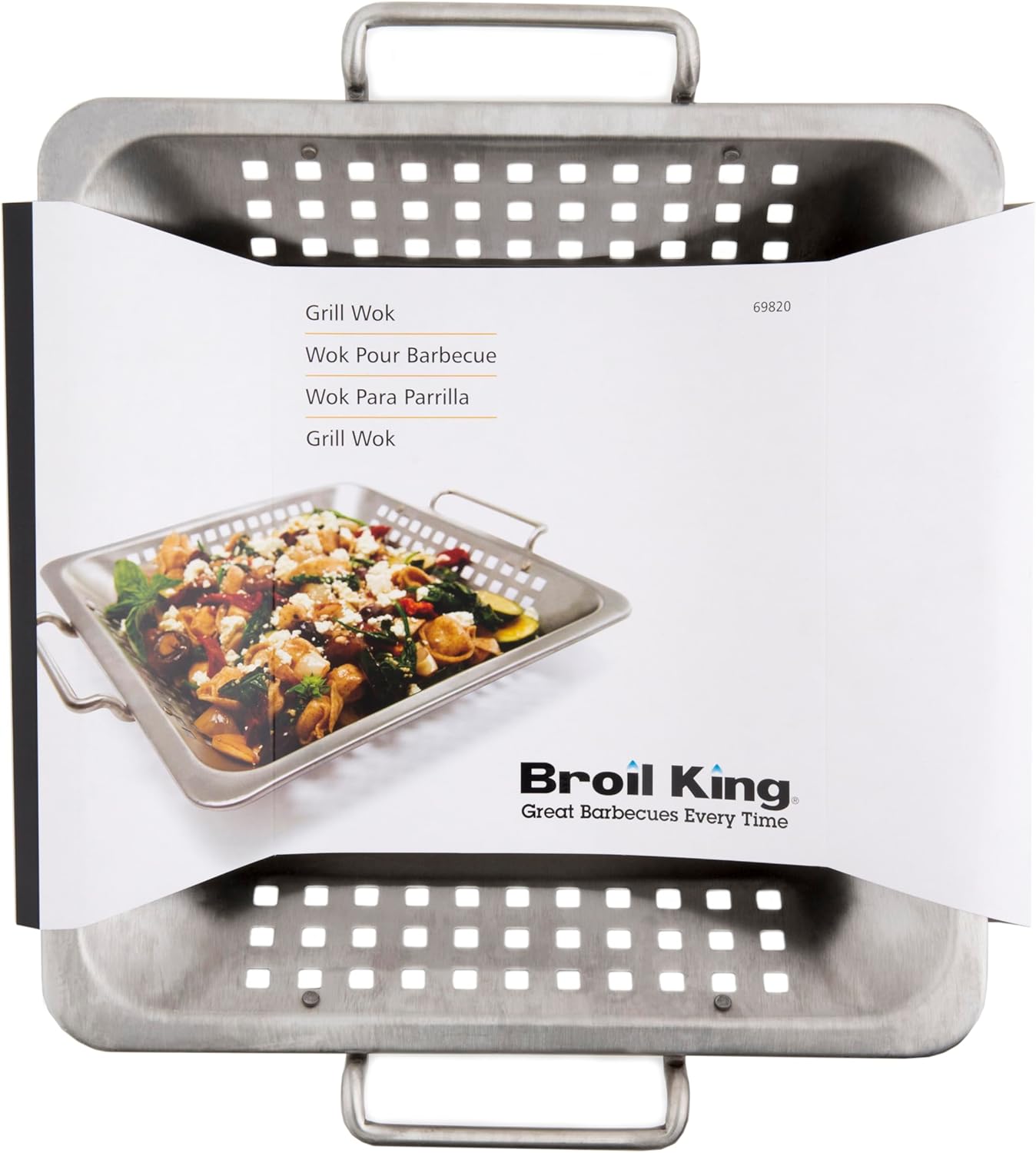 Grillwok aus Edelstahl
