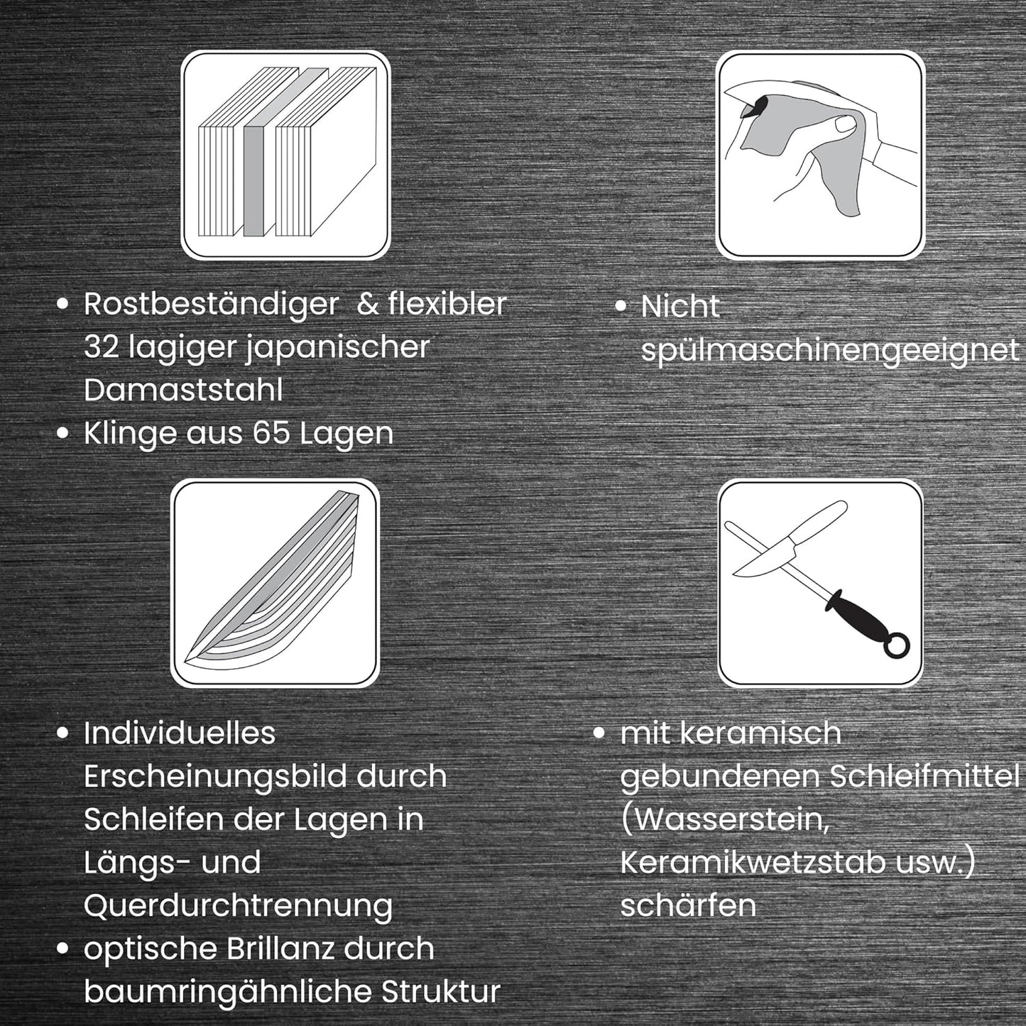 Look Damast-Santokumesser mit Olivenholzgriff, LOOK SANTOKU-DAMAST
