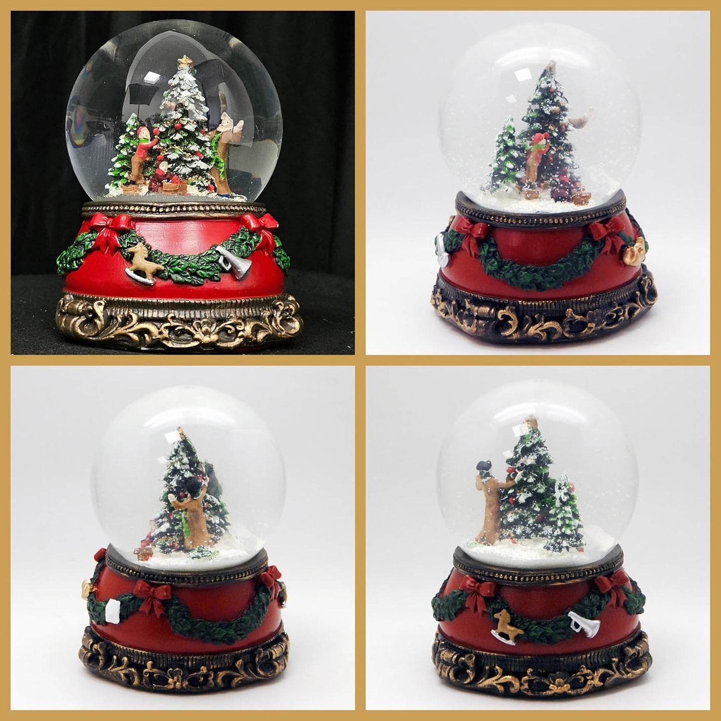 Schneekugel "Christbaum schmücken"