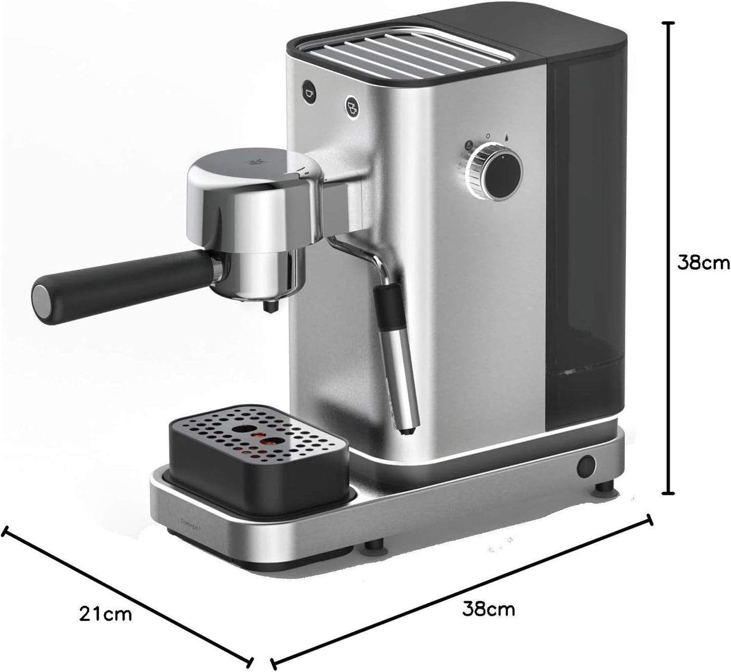 Espressomaschine Lumero mit Siebträger & Milchaufschäumer