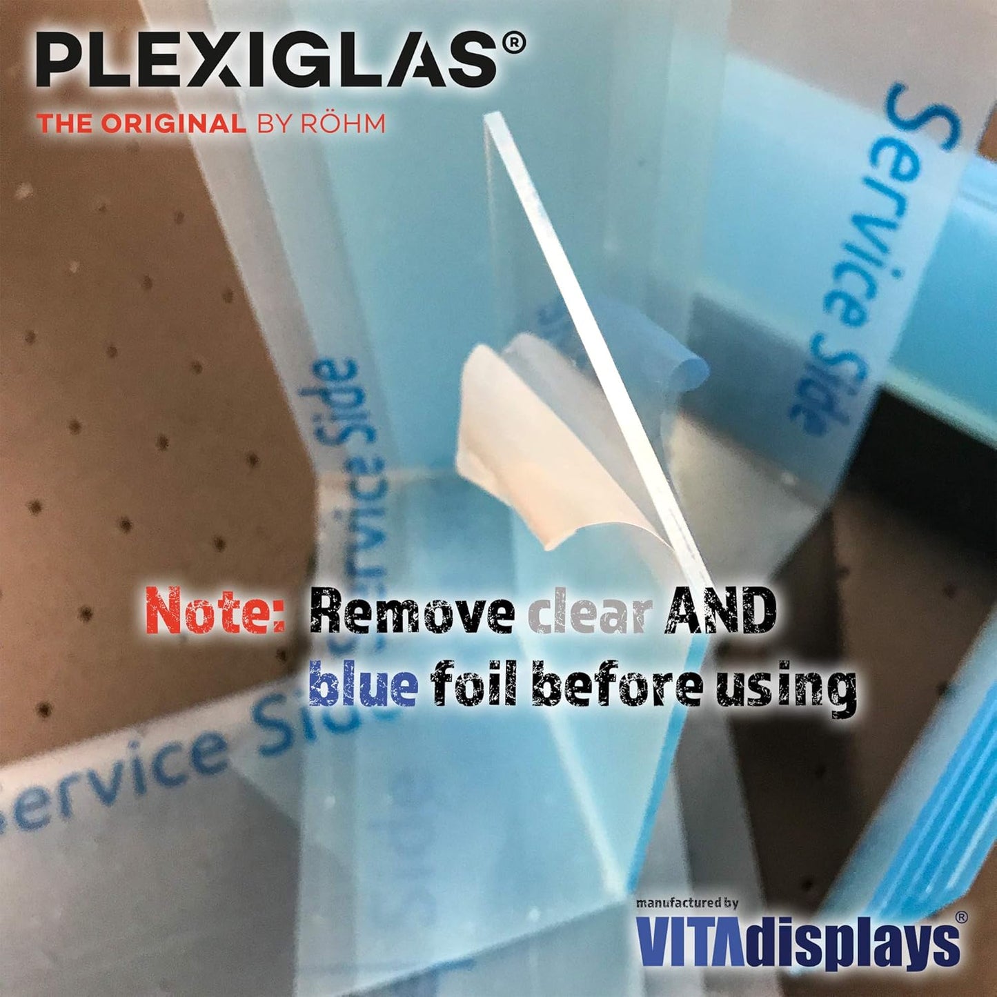 4er-Set Warenträger aus Plexiglas, Set mit 4 Stück gerade