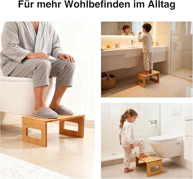 Klappbarer Toilettenhocker, Faltbares Modell 21,5cm H