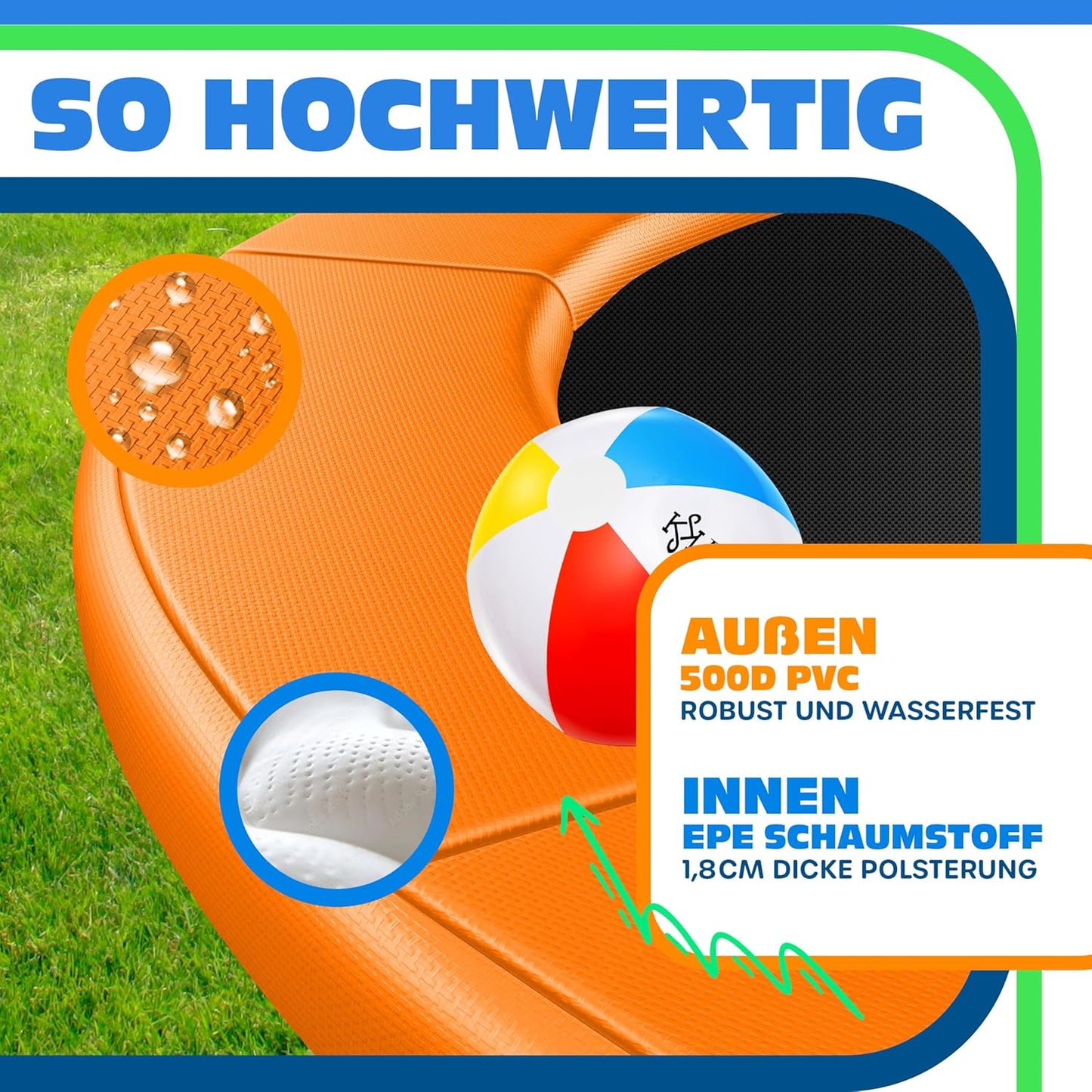 Trampolin Randabdeckung, Orange 366 cm