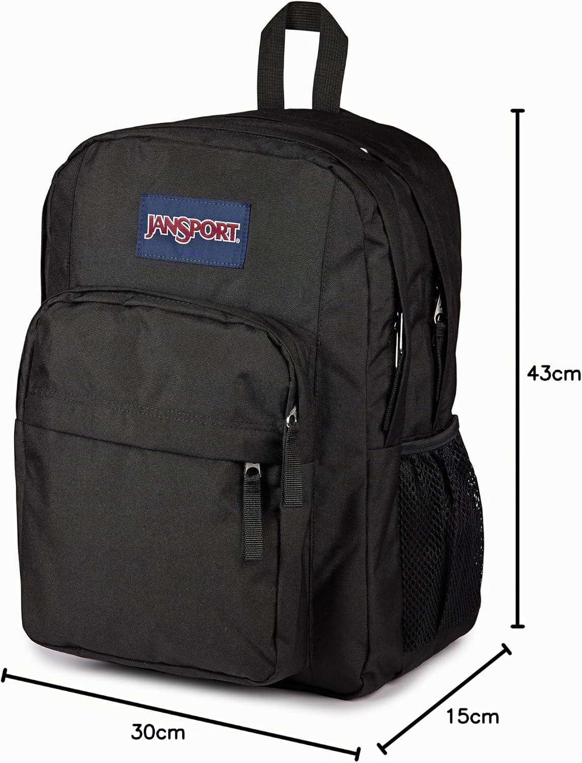 Grosser Alltagsrucksack mit Laptopfach, Schwarz BACKPACKS