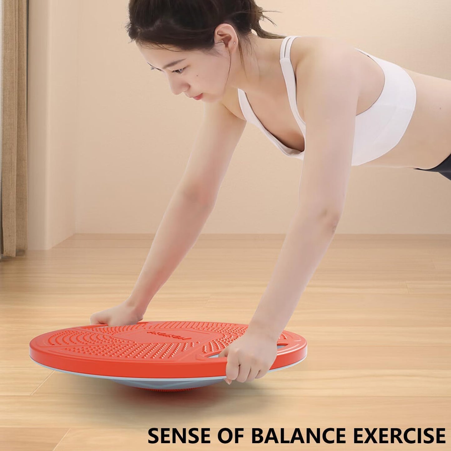 Balanceboard mit Griffen, Orange
