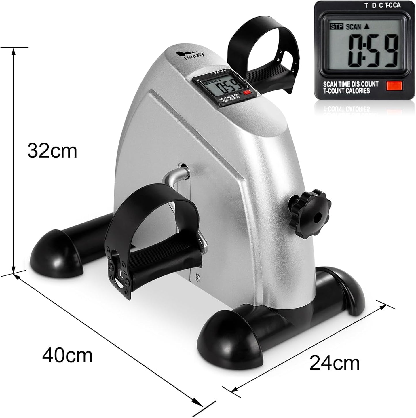 Minibike - Heimtrainer für Arme und Beine, Silber
