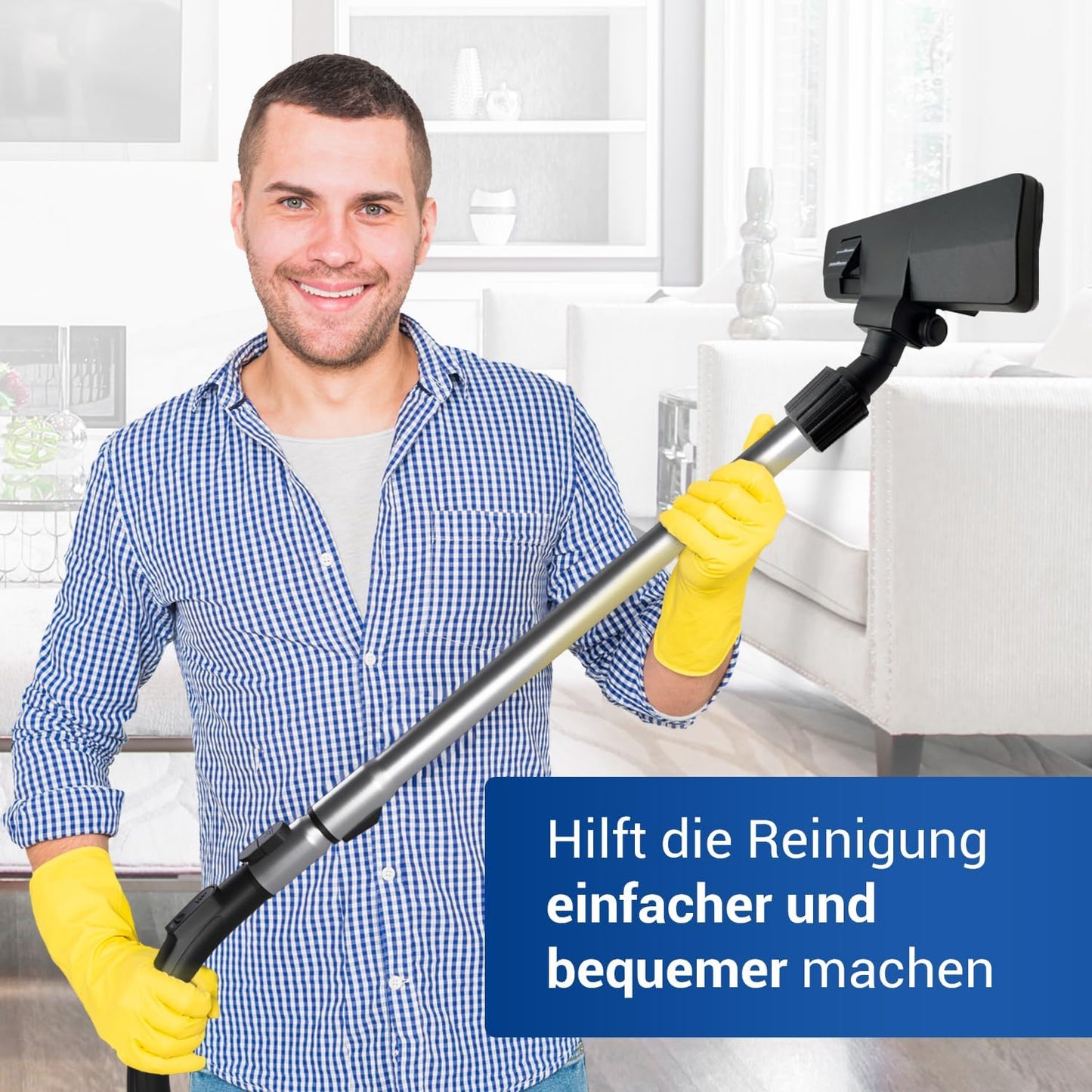 Staubsaugerrohr für 35 mm Modelle, Handgriff + Verlängerungsrohr
