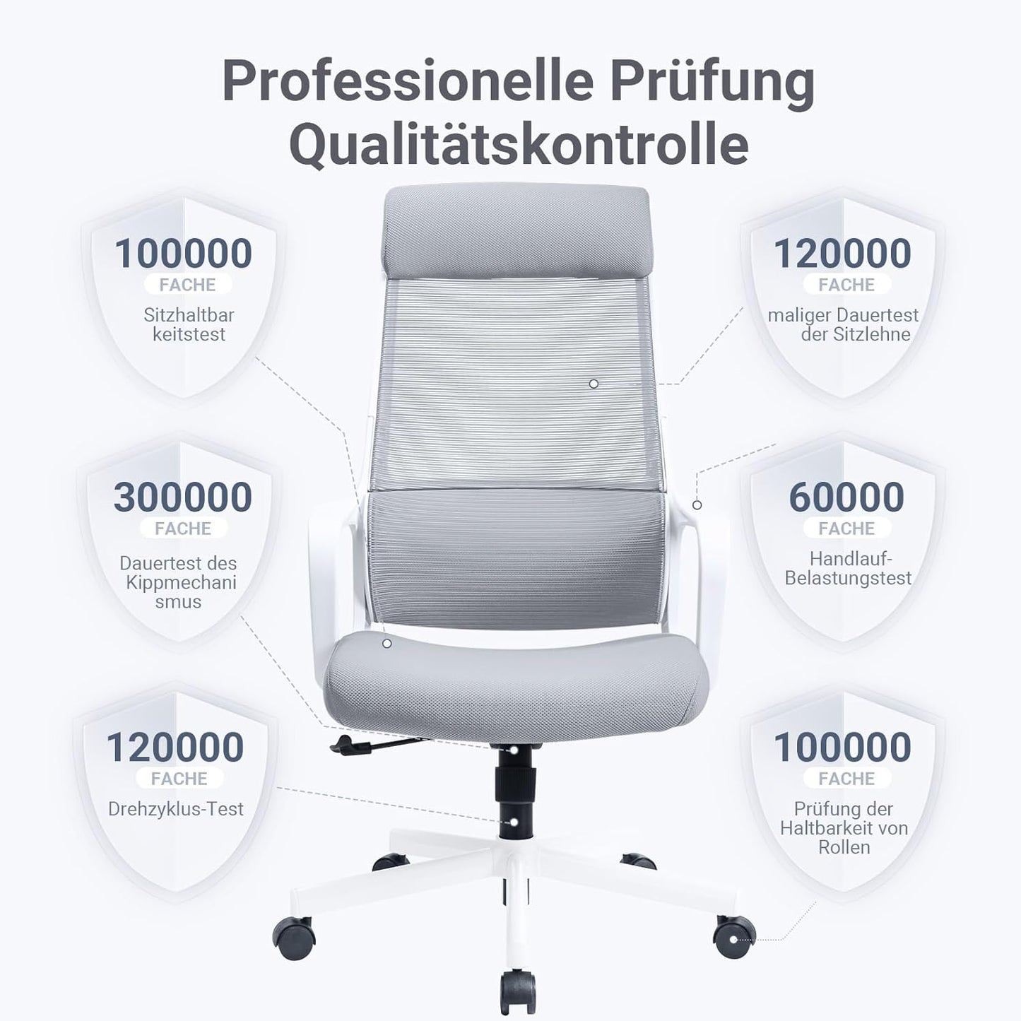 Schreibtischstuhl DECHAF007G-1, Grau
