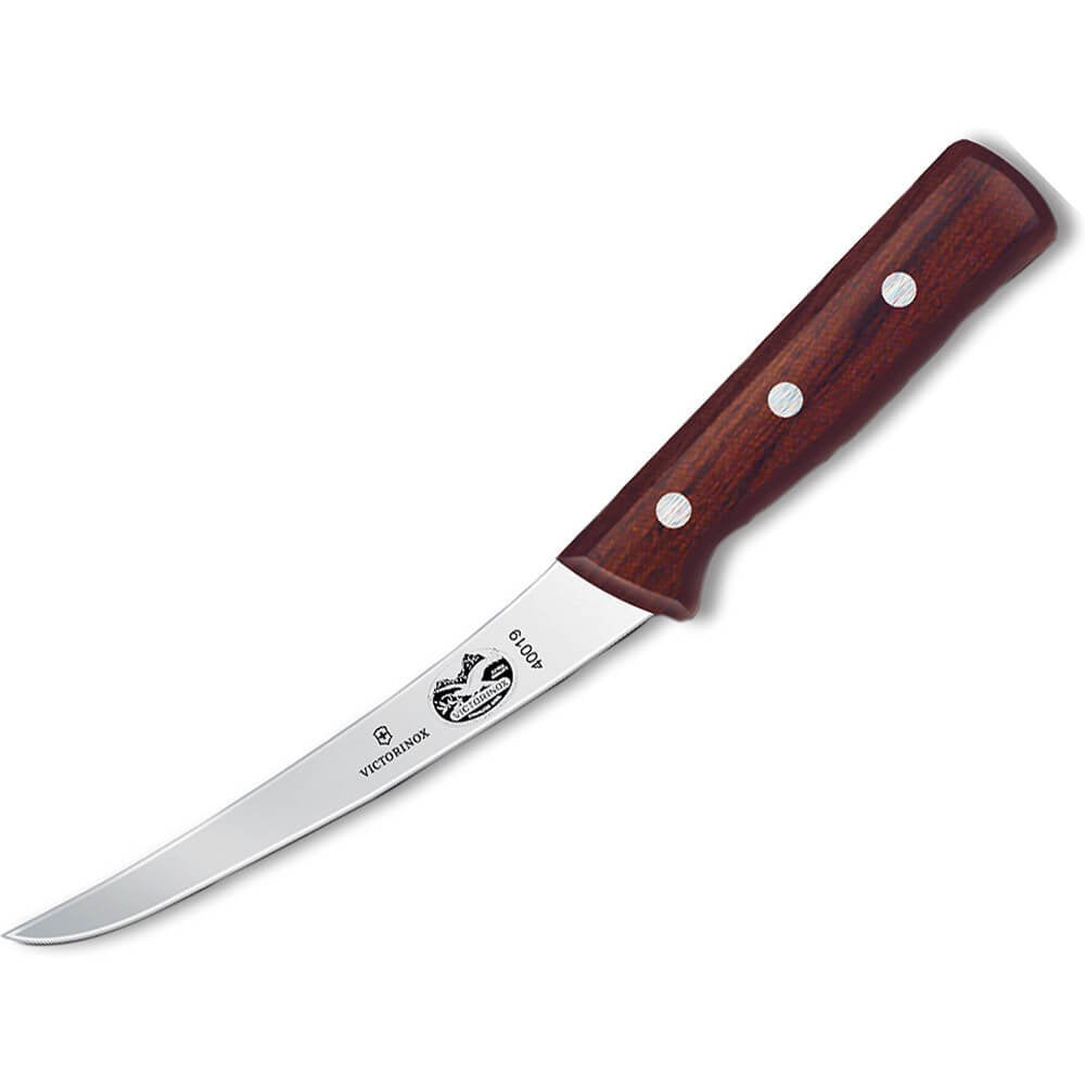 Ausbeinmesser mit Holzgriff, 15 cm Braun