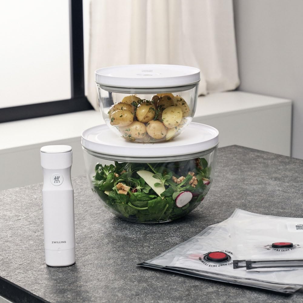 Fresh & Save Vakuum-Bowls-Set, 9-teilig, Starterset Glas