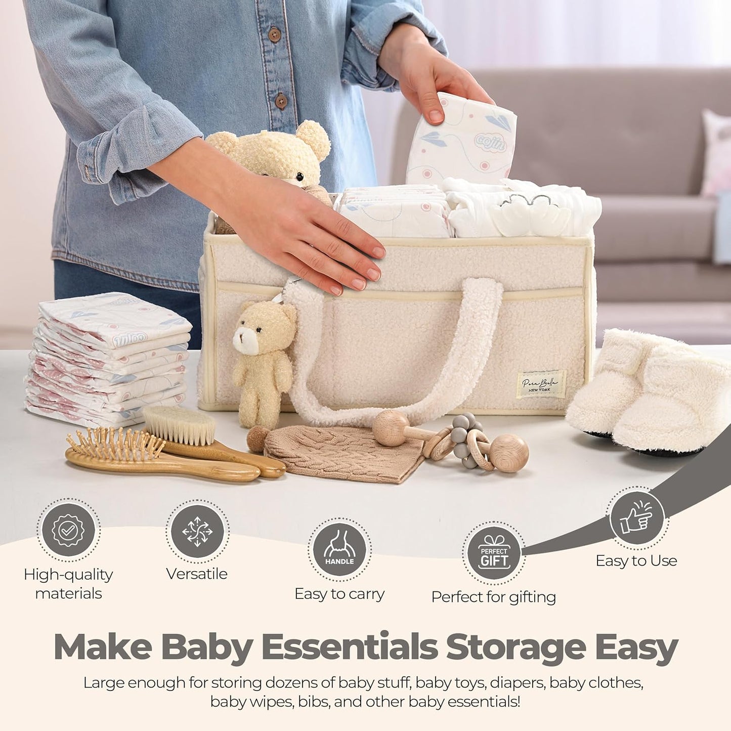 Baby-Windel-Caddy für Wickeltisch