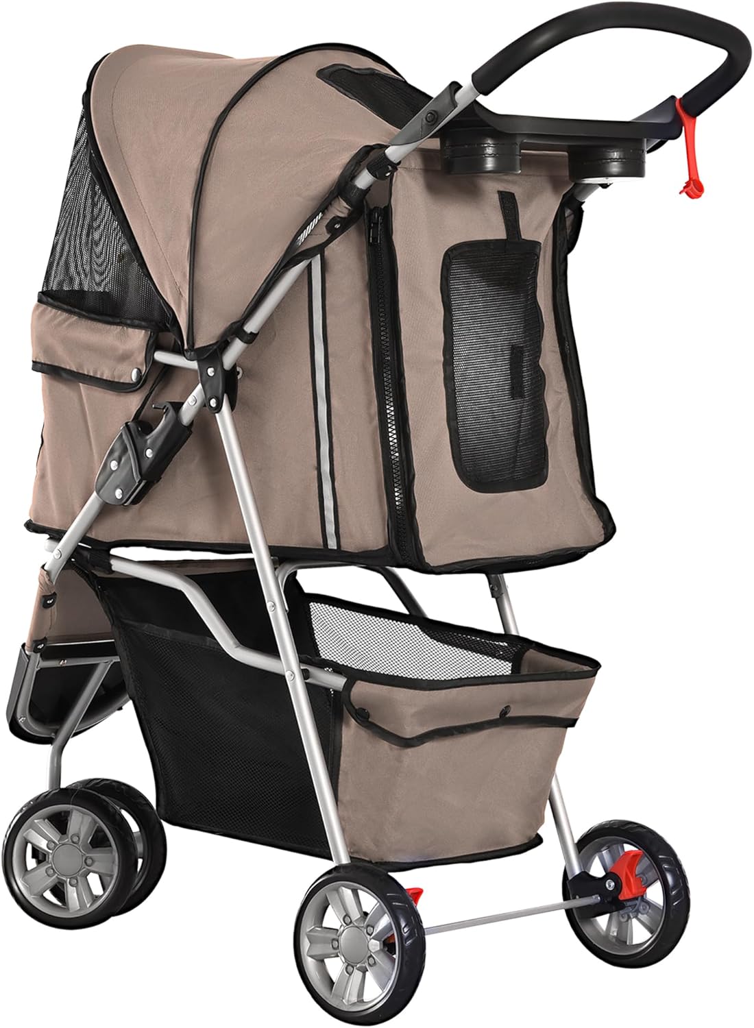 Hundewagen, Kaffeebraun 75L x 45B x 97H cm