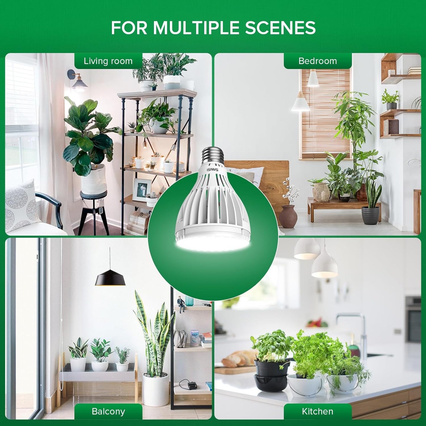 P25 LED Pflanzenlampe Vollspektrum E27, P25 30W