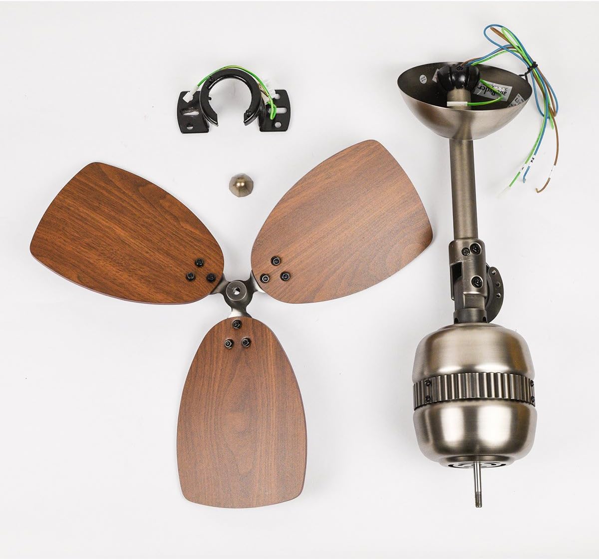 FN11156 Deckenventilator Toledo, Zinn Antik / Walnuss