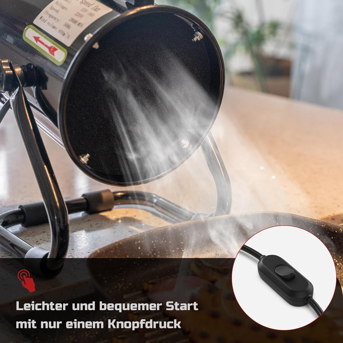Tragbare Dunstabzugshaube mit 10x Aktivkohlefilter, Dunstabzugshaube