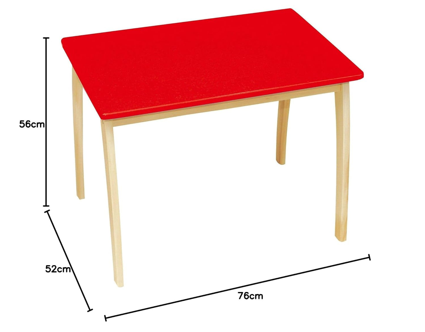 Kindertisch, Natur / Rot