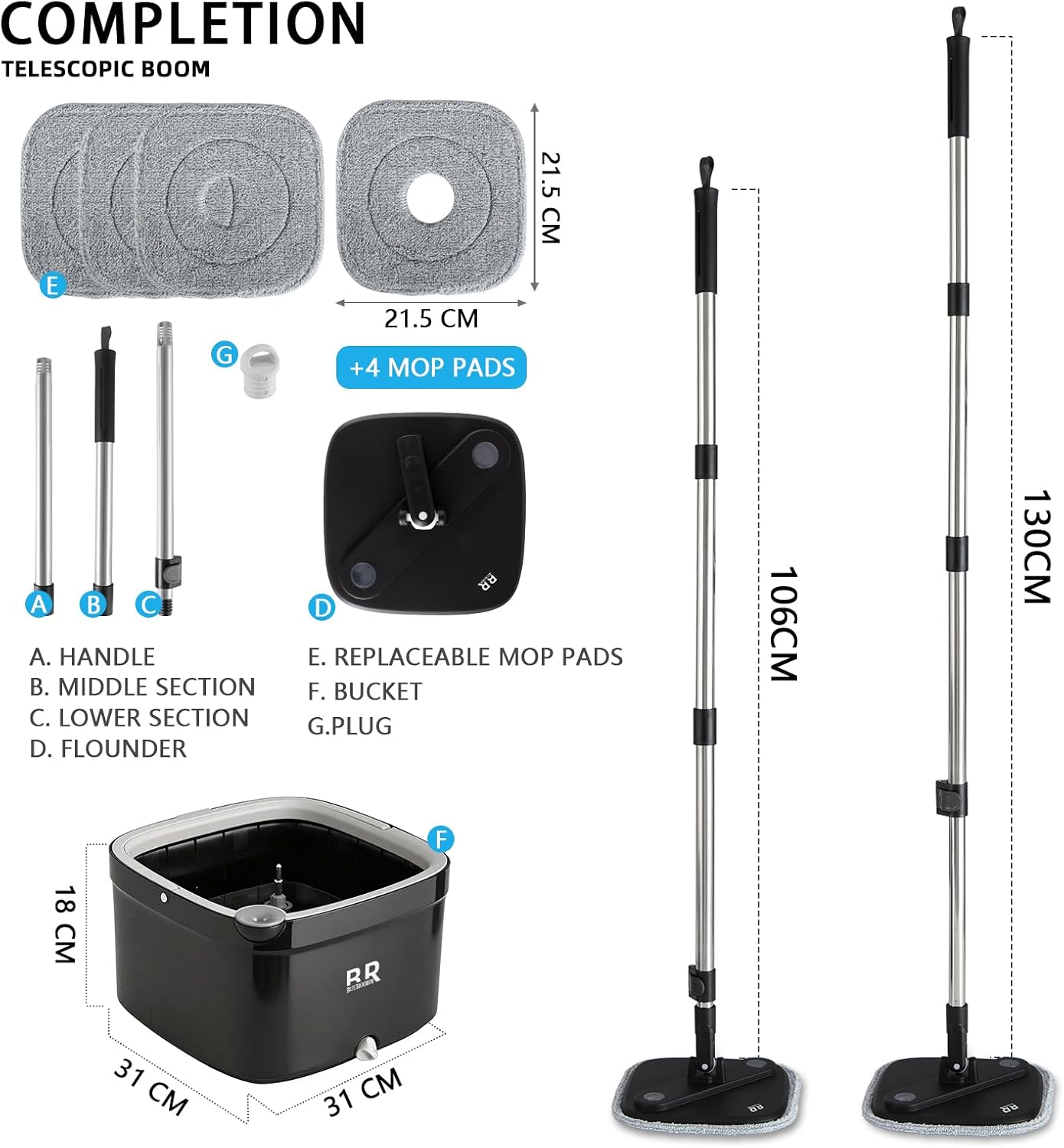 Spin-Mop mit Eimer Set