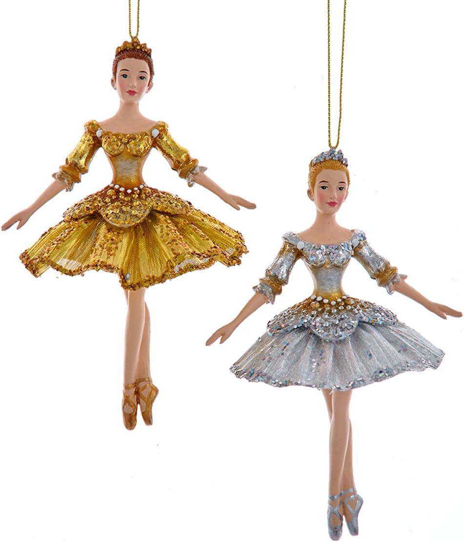 2er-Set Baumschmuck Ballett-Tänzerin, Gold Silber (2er Set)