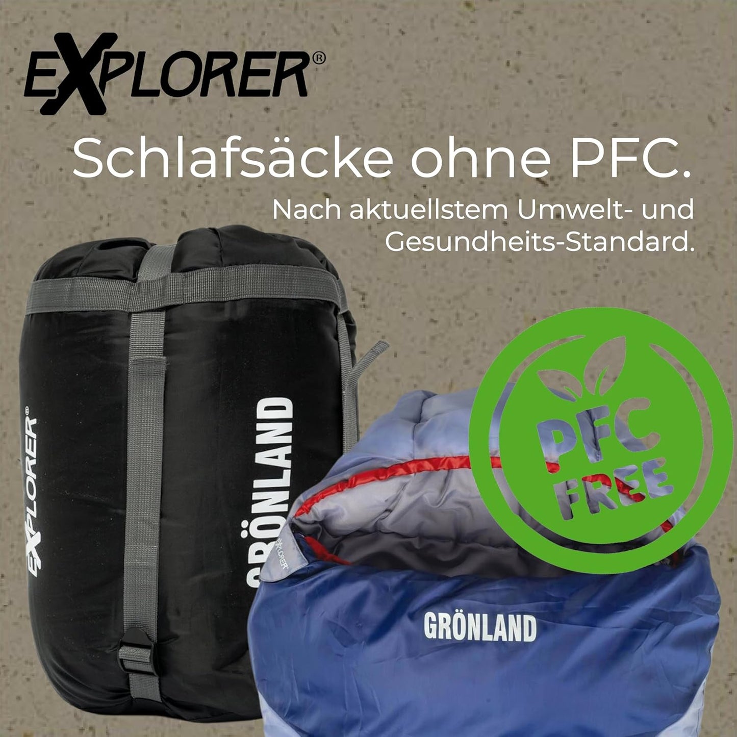 Mumienschlafsack Outdoor, Blau RV Rechts