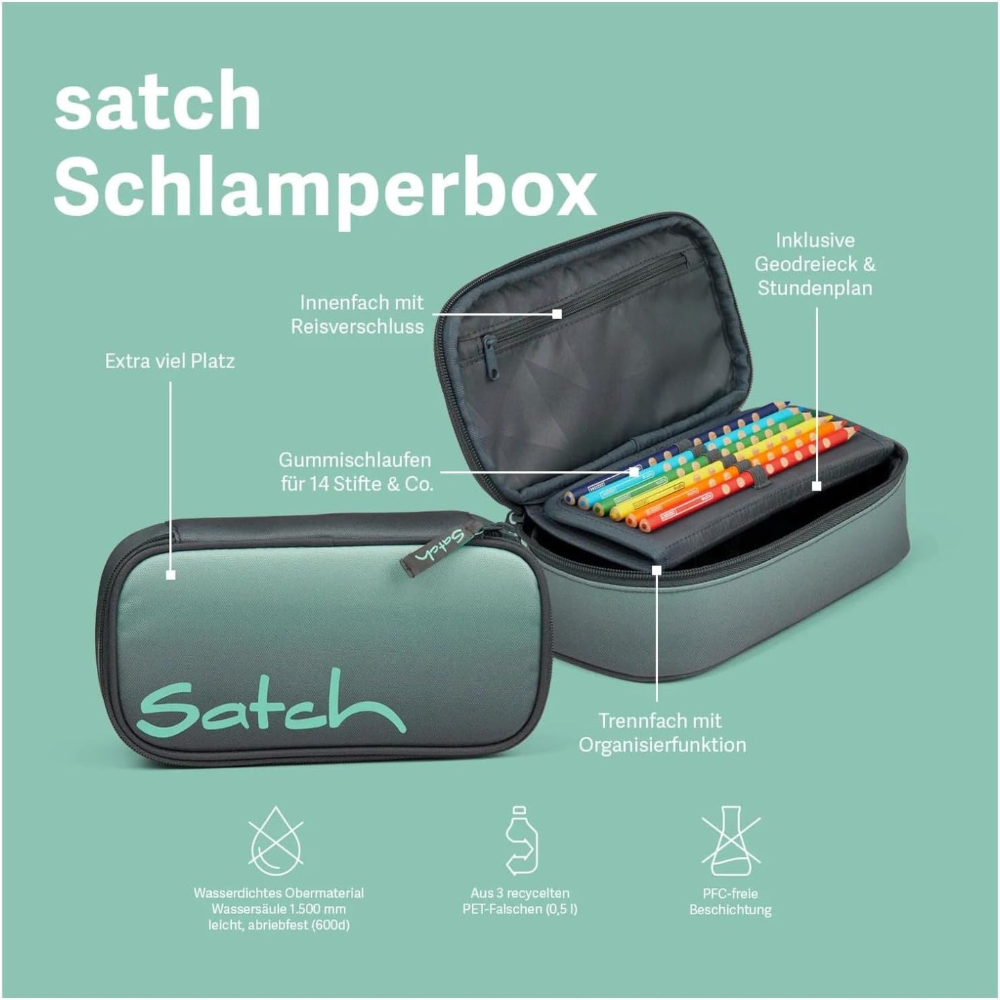 Schlamperbox Pink Phantom, Pink Phantom - Petrol