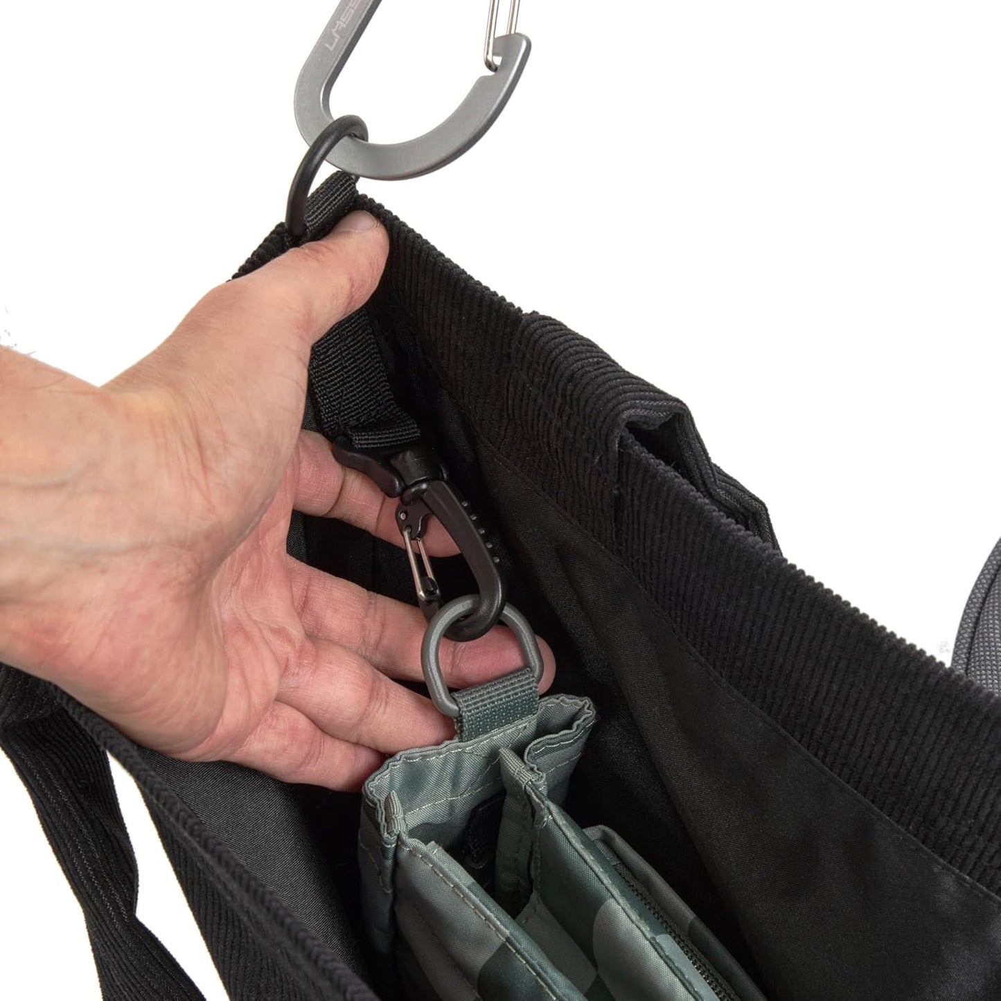 Wickeltasche Mix Shopper mit Kinderwagenbefestigung, Schwarz Cord
