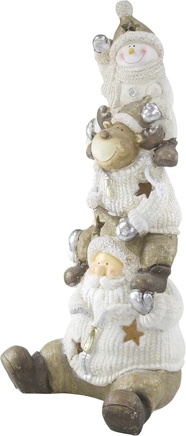 Deko Figur mit Beleuchtung - Schneemann, Rentier, Weihnachtsmann, (A) Schneemann, Rentier, Weihnachtsmann