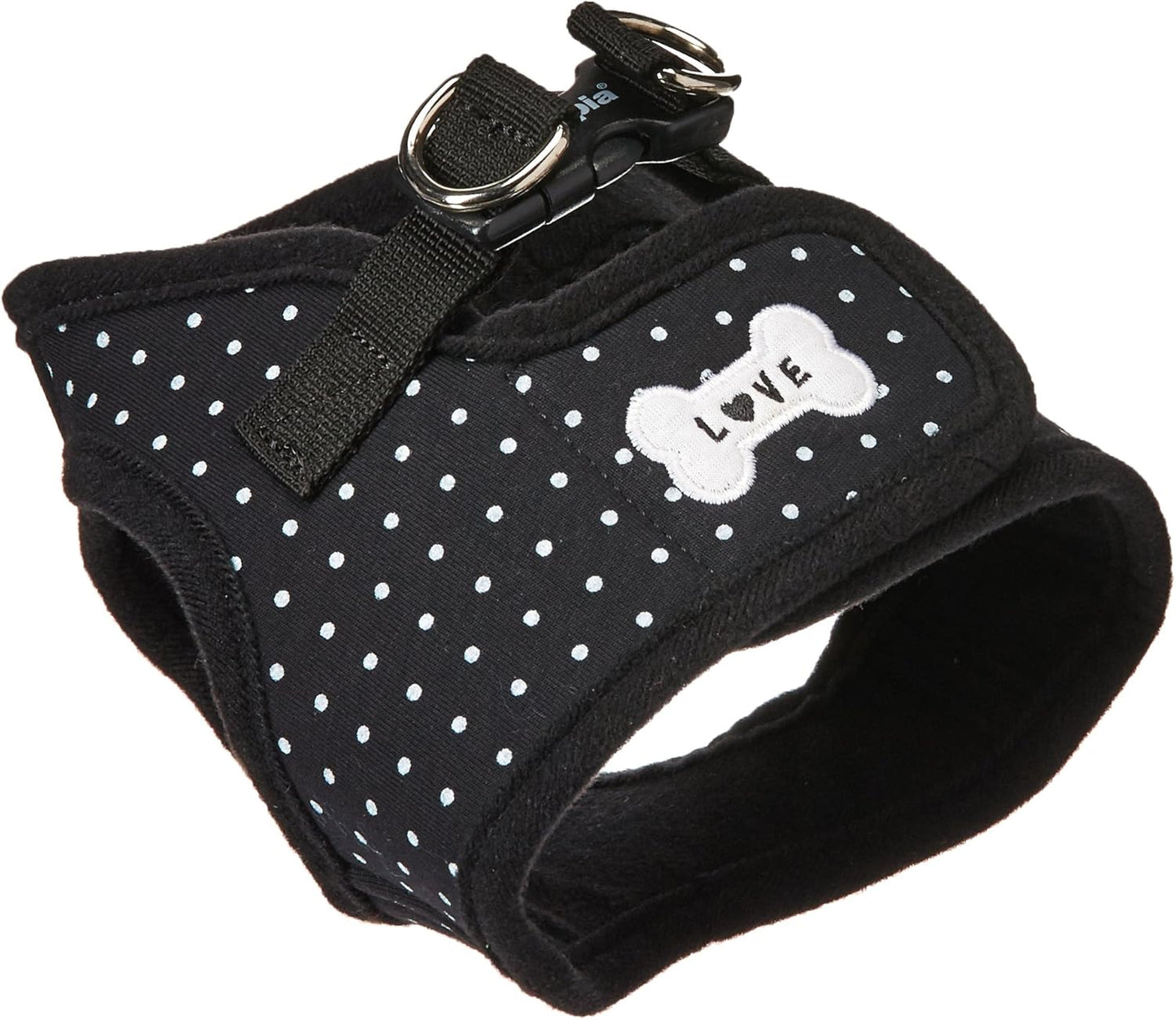 Dotty Hundegeschirr B, schwarz / mittel