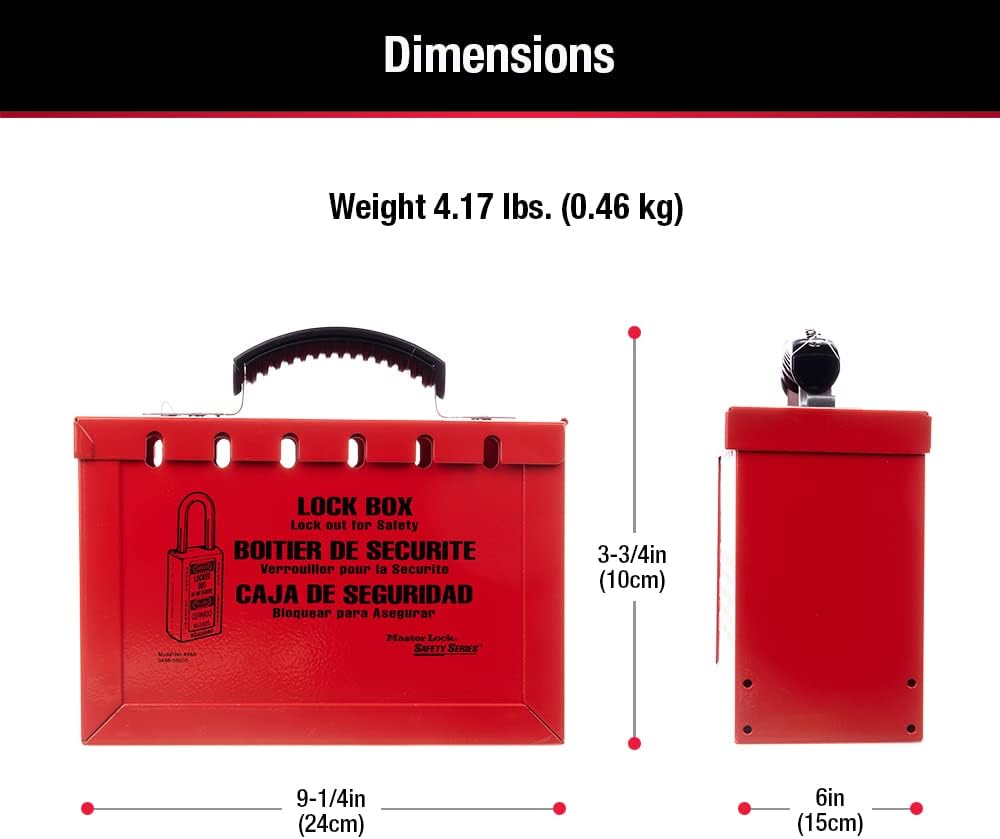 ML498A Vorhängeschloss-Sicherheitsbox, Lockout Tagout Box, 25.9 cm x 23.4 cm x 10.7 cm