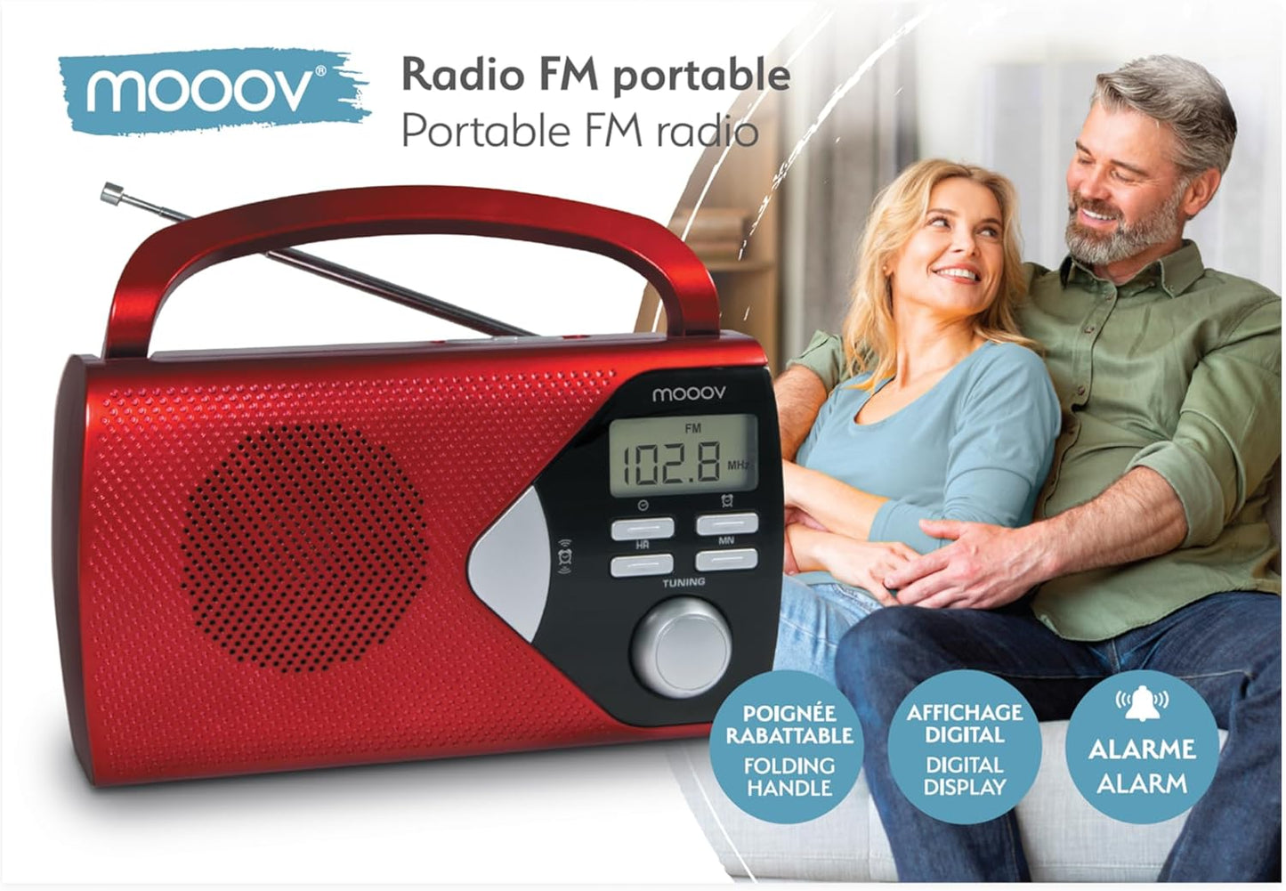 Tragbares Radio - MOOOV 477201, Rot