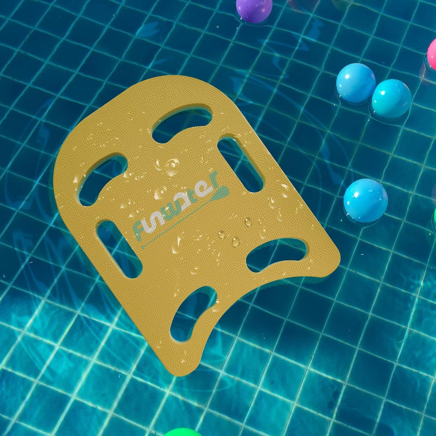 Zweifarbiges Schwimmbrett Kickboard, 47x37cm Gelb-Grün