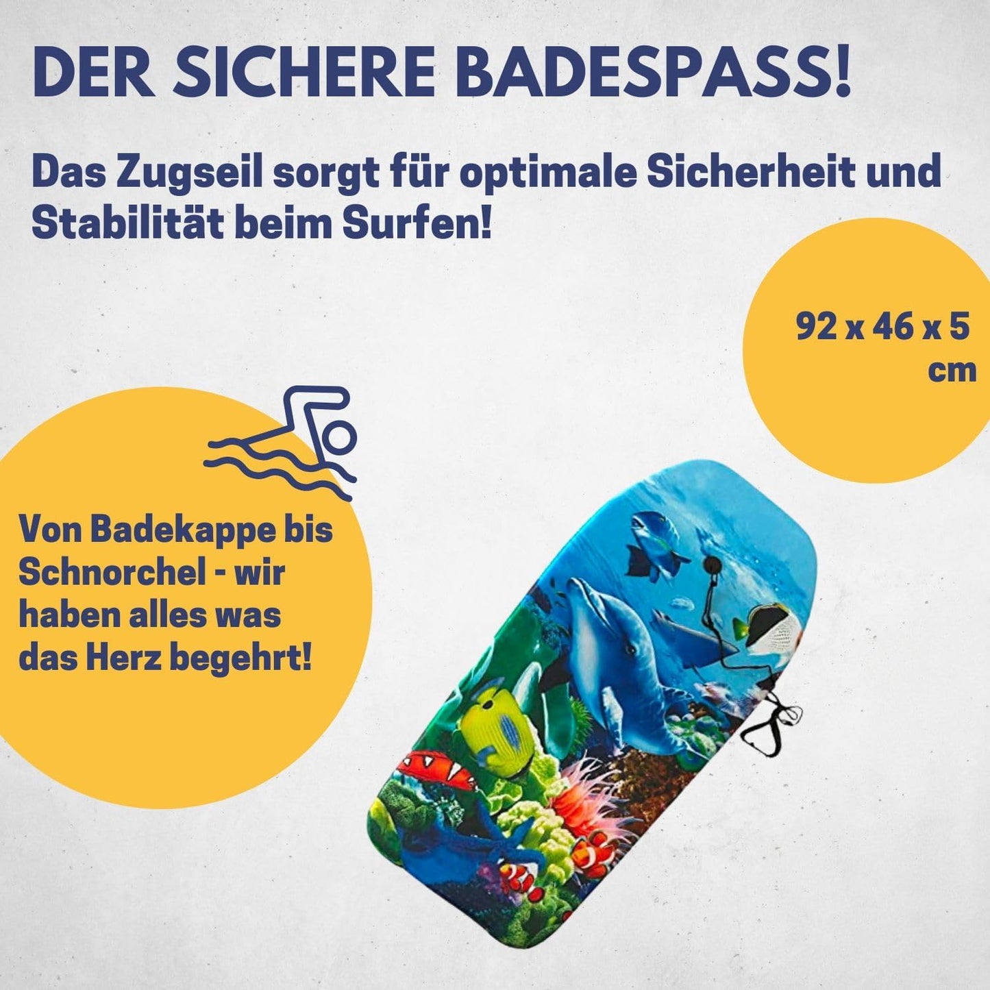 Bodyboard für Kinder, Delfin