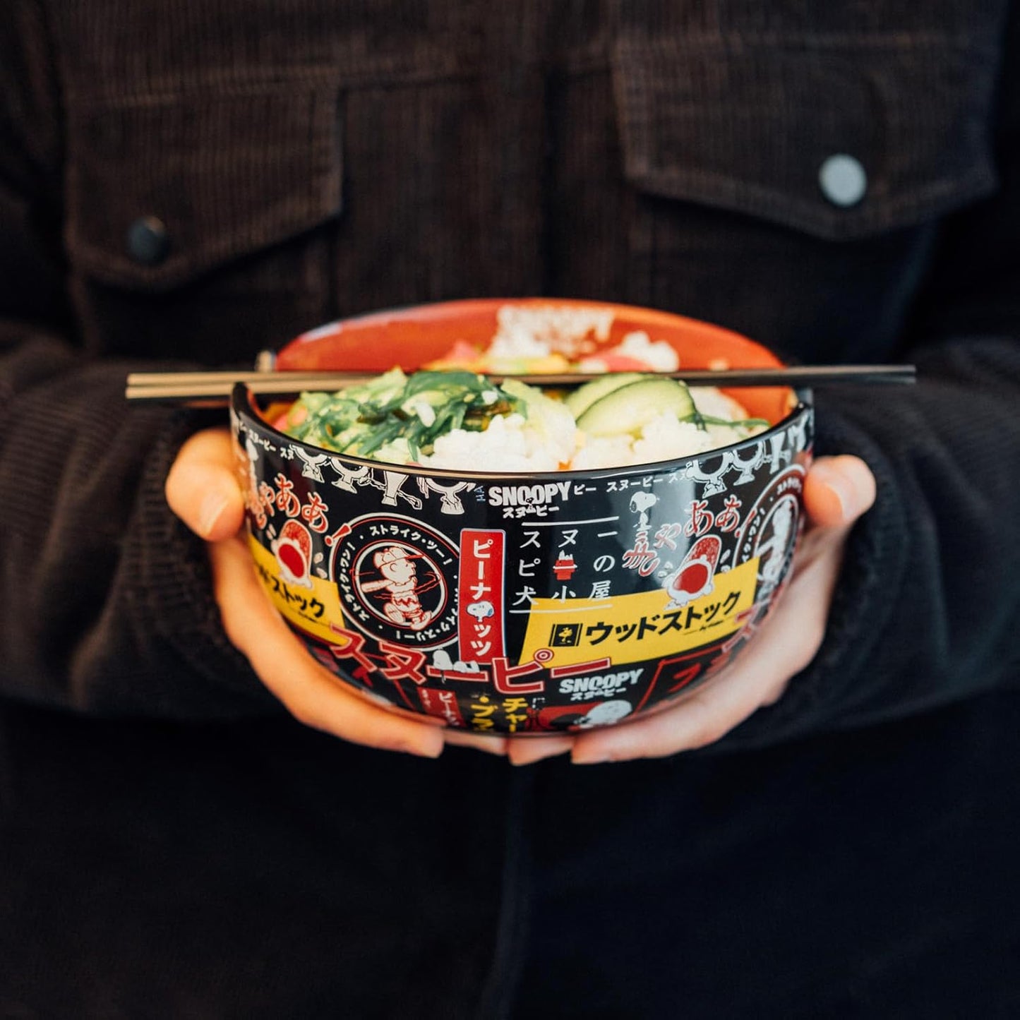Ramen Bowl Schüssel mit Stäbchen