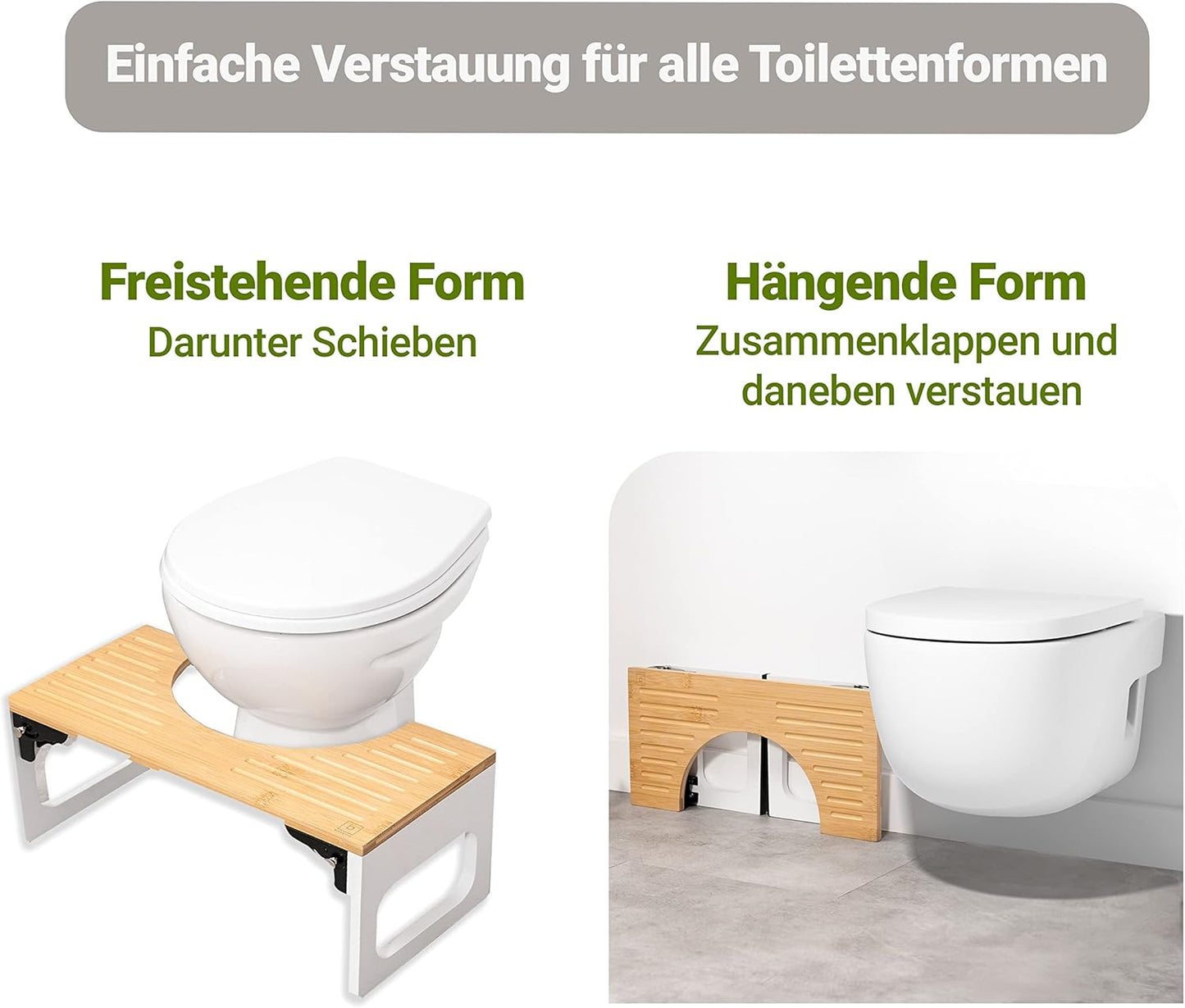 Klappbarer Toilettenhocker, Toilettenhocker