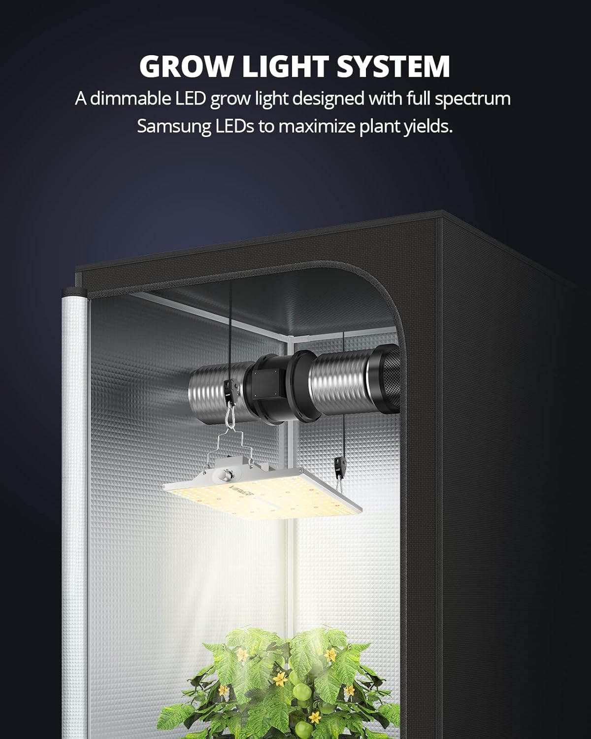 XS2000 Pflanzenlampe, Silbrig-xs2000