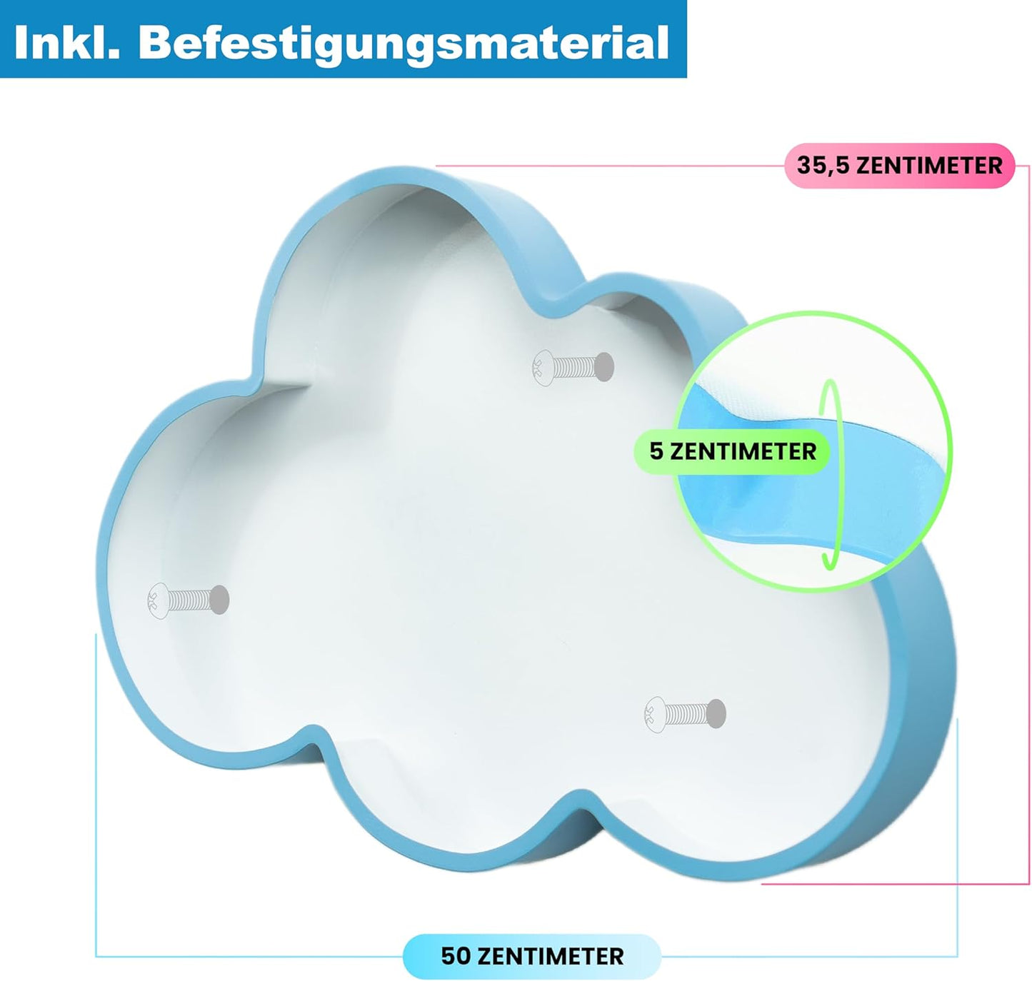 Wandregal für Tonie-Figuren, Blau