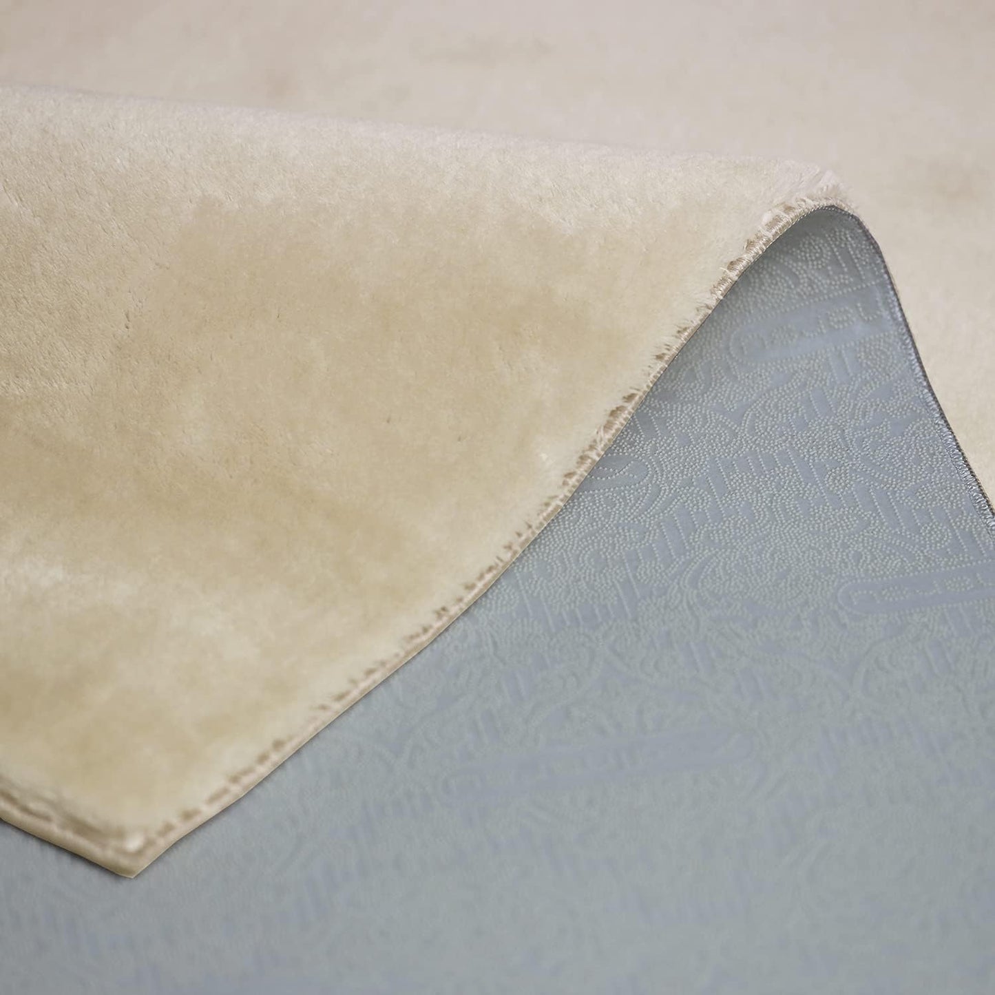Relax Badezimmerteppich, rutschfest, flauschig und waschbar, 80 x 150 cm Beige
