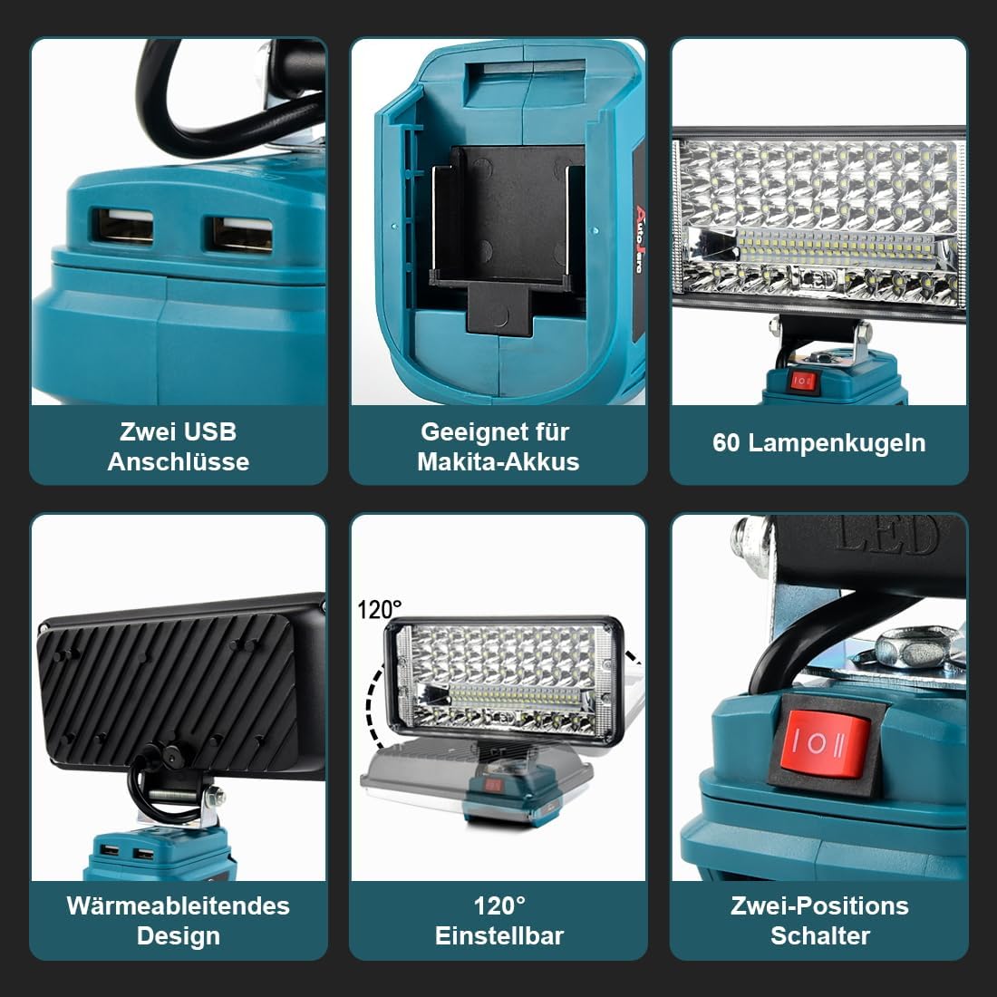Akku-LED-Arbeitsleuchte, 7 zoll 90W|1
