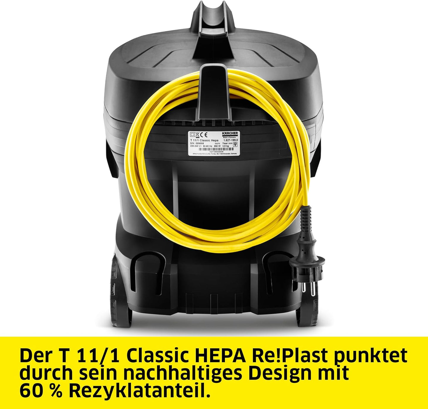T 11/1 Classic HEPA Staubsauger, 11 l Behälter