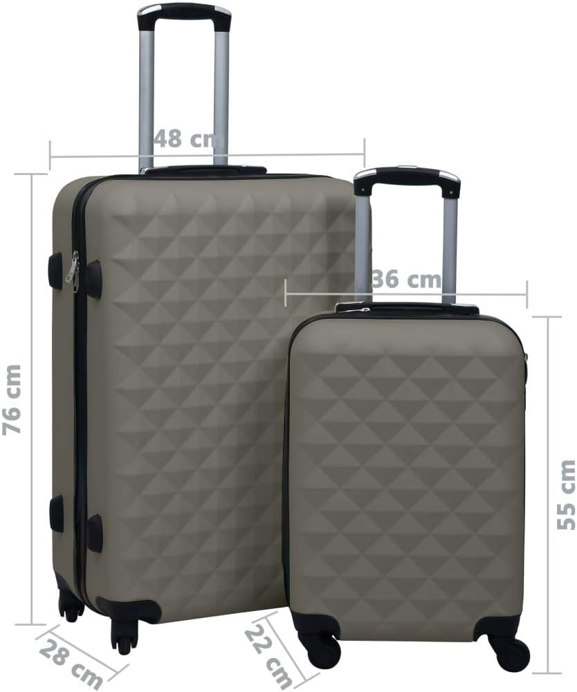Reisekoffer Set, Anthrazit