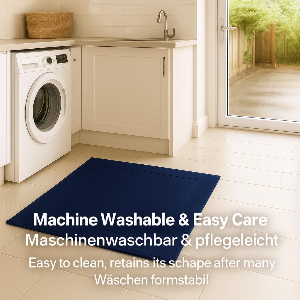 2er-Set Badematten, 50x70 cm, 2x Badvorleger Dunkelblau