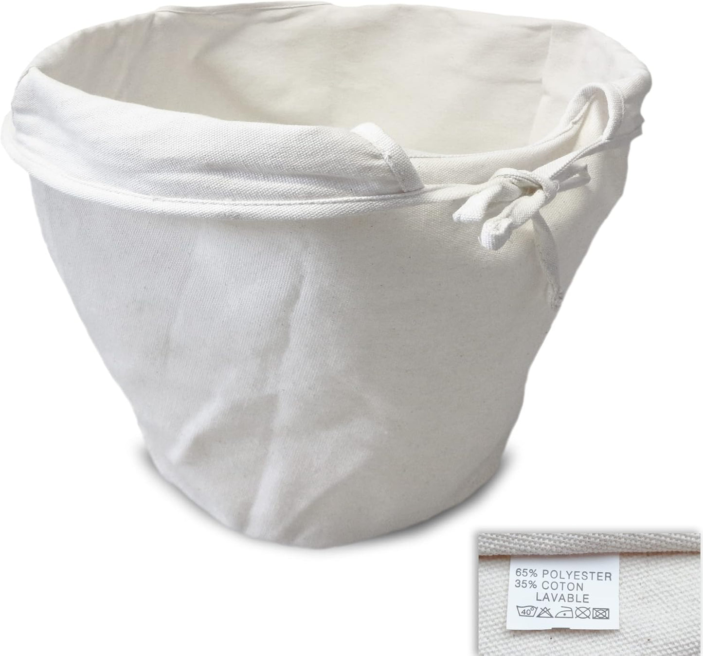 Feuerholzkorb mit Stoffeinsatz, 48 x 48 x 39 cm Grau