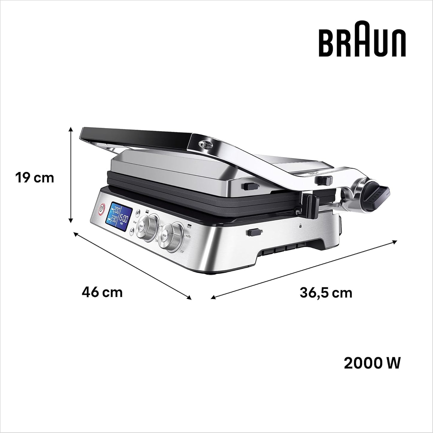 MultiGrill 9 Kontaktgrill, 2 Grill-/2 Plancha-Platten
