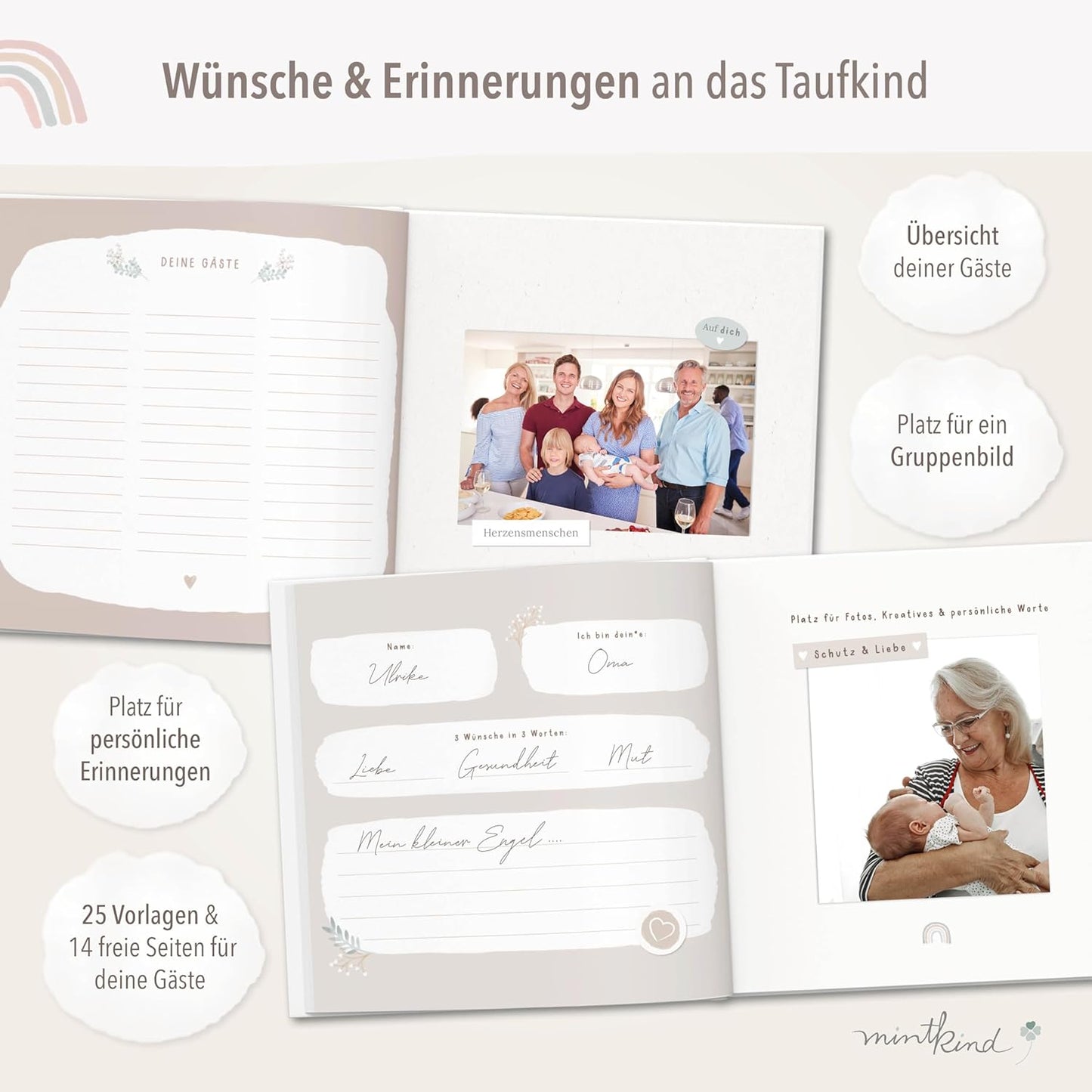 Taufalbum mit Stickerset, Blau mit Stickerset