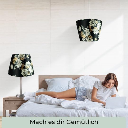 Lampenschirm, Blumen XL = ØU: 30cm | ØO: 23cm | H: 18cm