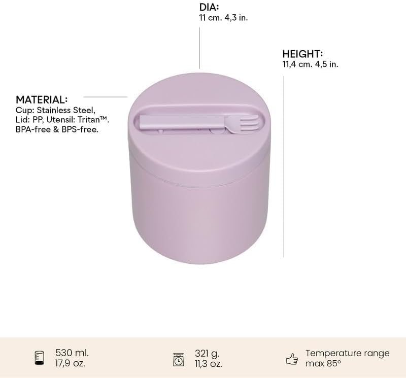 Thermobehälter für Unterwegs, 520 ml Lavendel