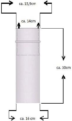 Mauermuffe 150 mm, Ø150 mm 30 cm lang kürzbar