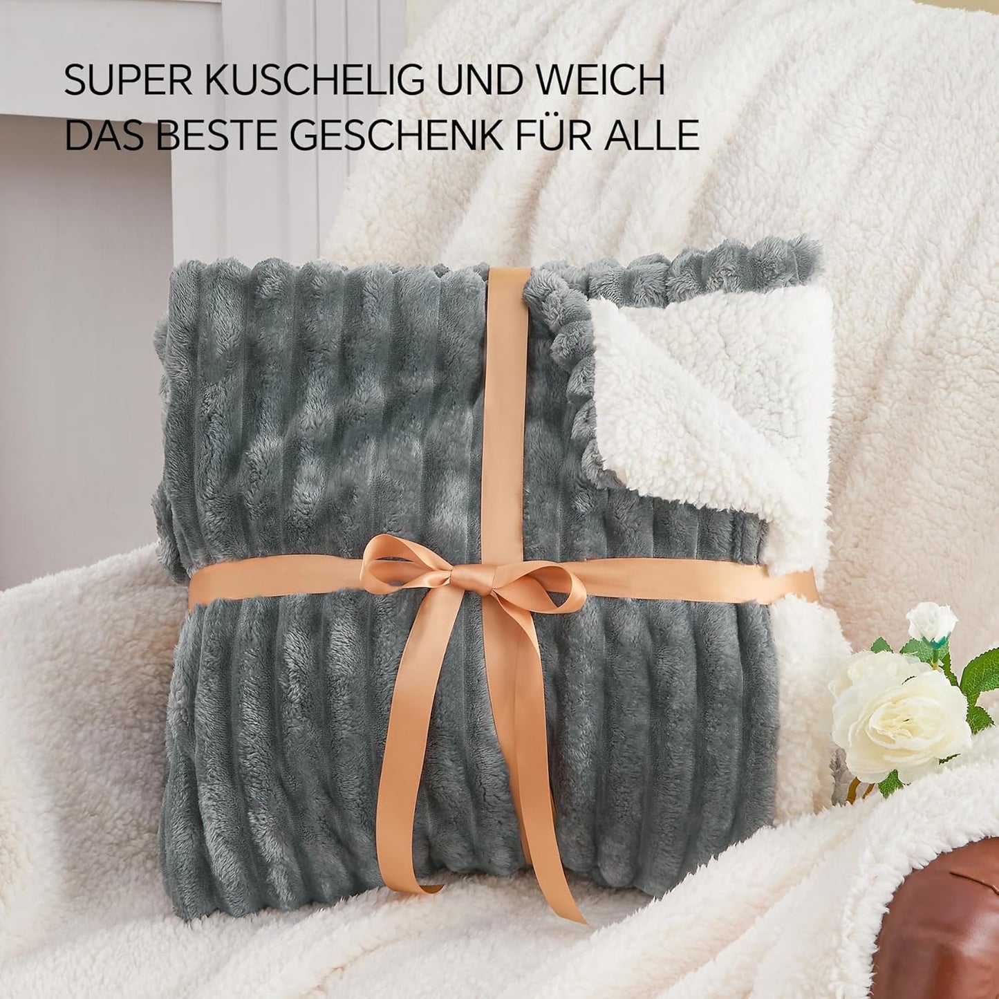 Kuscheldecke, Grau 125 x 150 cm