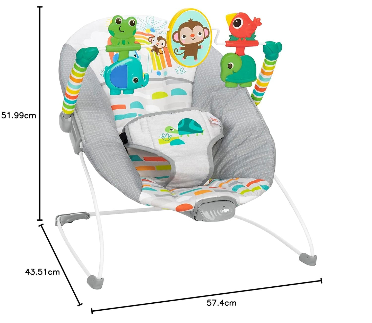 Babywippe mit Vibration und Spielzeug, Playful Paradise