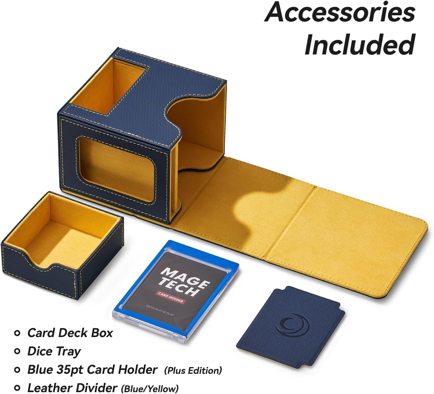 Commander Deck Box mit Würfelablage, 8. Vault (Blau/Gelb)